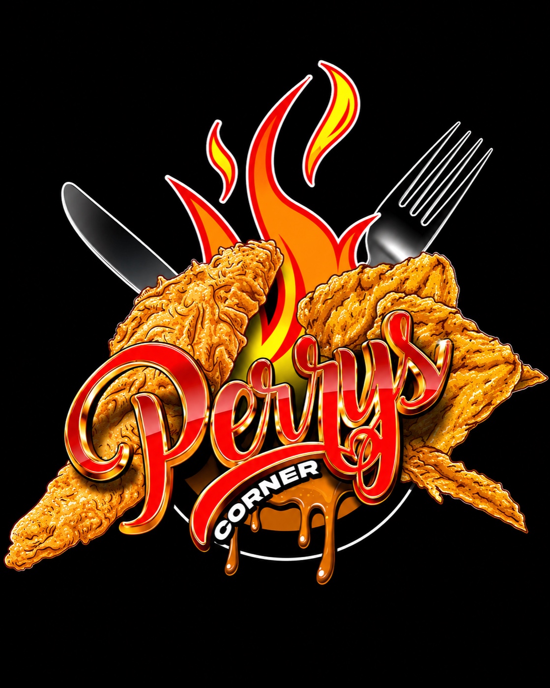 Food prepared at Perry's Corner